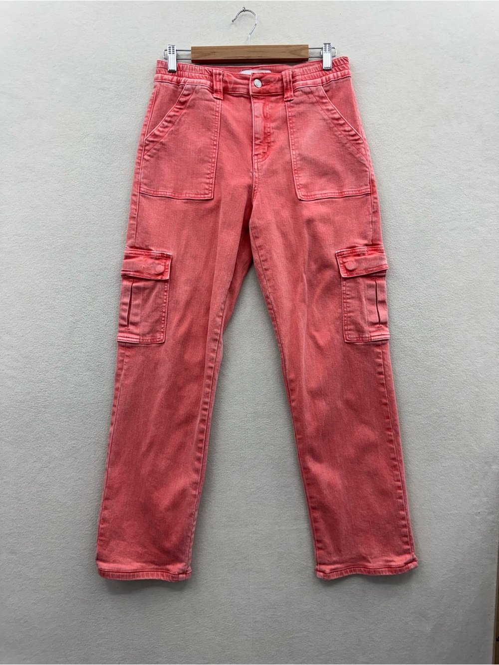 Vervet Women’s 29 Cargo Pants Straight Leg Utility Stretch Waist Jeans
